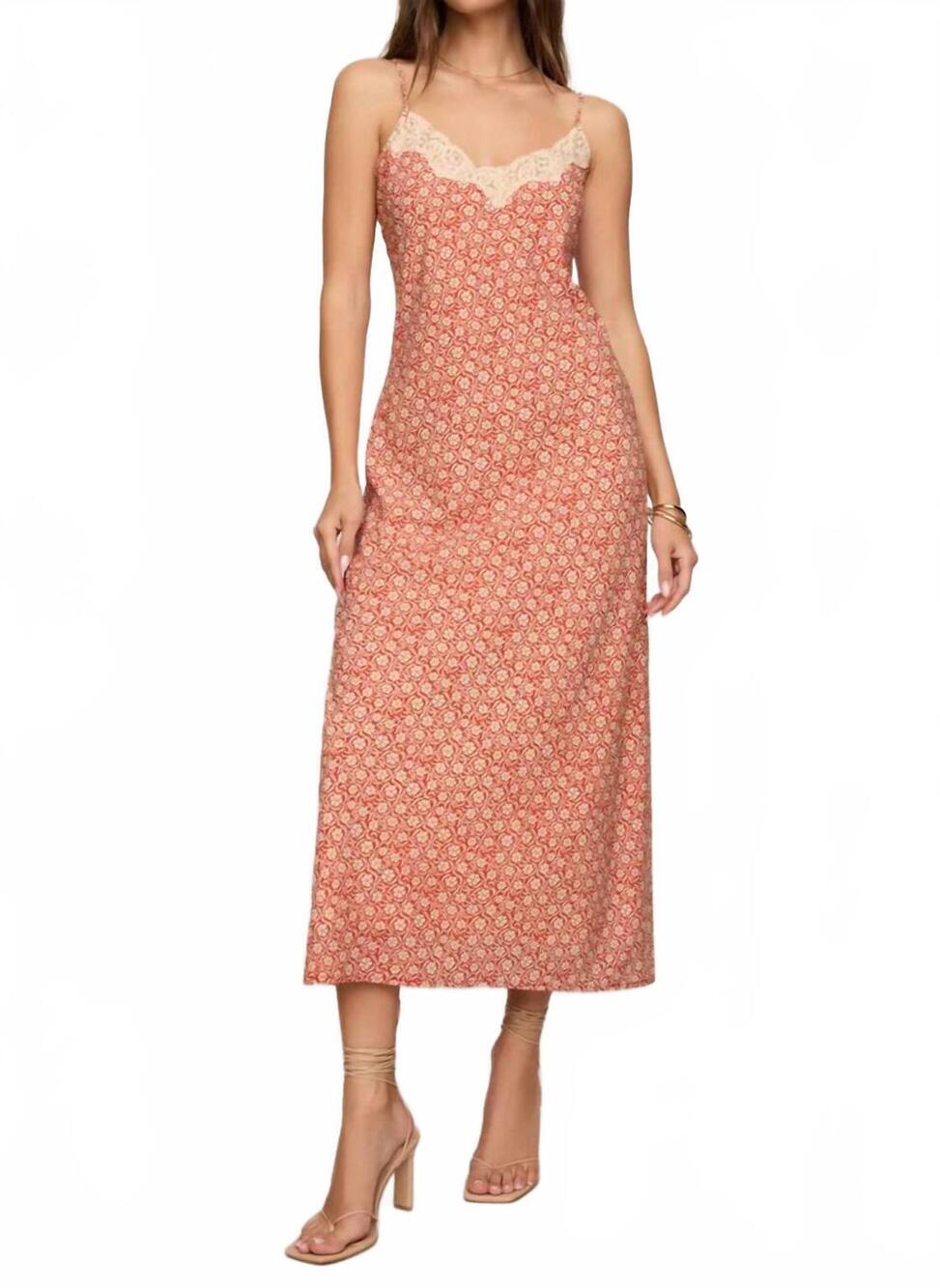 NEW Z SUPPLY women's emela iris floral midi dress in chili pepper